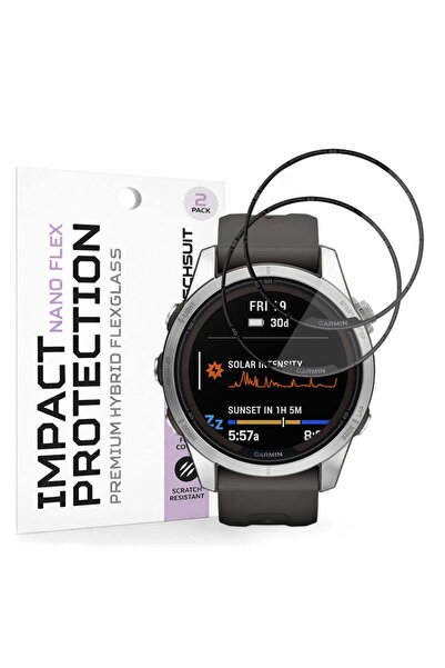 Techsuit Folie de protecție pentru Garmin Fenix 7S Pro Solar, - negru