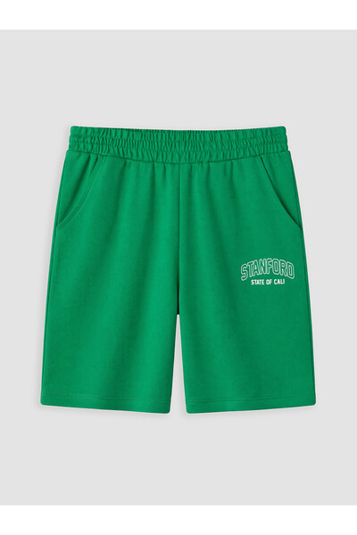 LC Waikiki Two Mt Shop Quality Green Printed Boys' Shorts