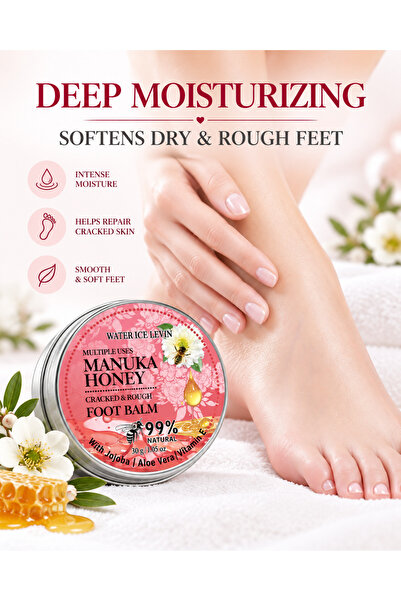 Water Ice Levin Manuka Honey Foot Balm 30g – Moisturizing Balm for Dry & Roug...