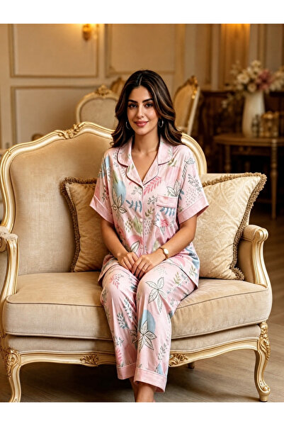 Vyora بيجامة نسائية A7460 لون وردي مقاس 3XL