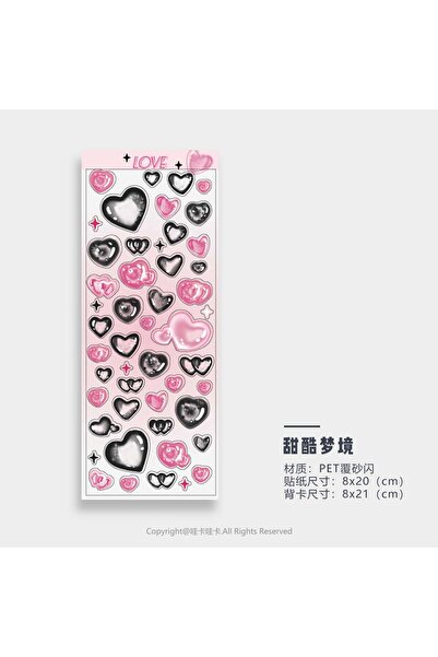 Choice 04-1PCS Stars Decal Stickers Scrapbooking Stationery Hearts Stickers P...