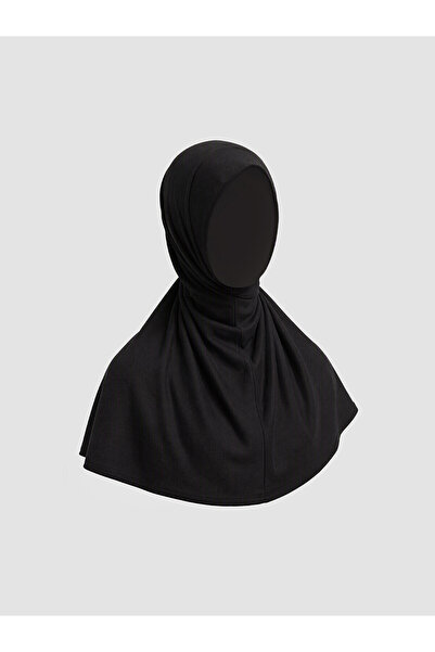 LC Waikiki NEVAVM Farkılıكياً من LCW ACCESSORIES قبعة نسائية سوداء سادة للحجاب