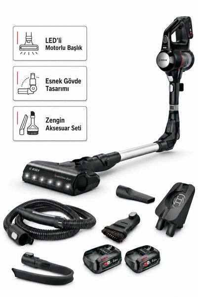 Bosch Unlimited 7 Plus Şarjlı Dikey Süpürge Çıkarılabilir Batarya BLDC Motor ...