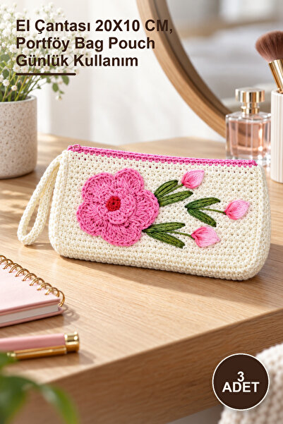 Yenilig 3 Pieces of Mahendra-5 Bags – Handbag 20X10 Cm, Portfolio Bag Pouch f...