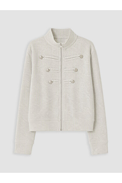 LC Waikiki High neck girl's zippered sweatshirt