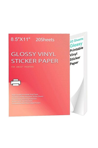 Choice High Gloss Printable Vinyl Sticker Paper for Inkjet laser Printer Glos...