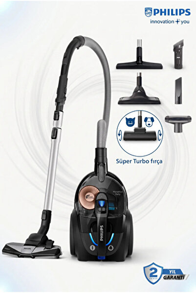 7000 Serisi Marathon Daily 750 W Turbo Başlıklı Toz Torbasız Süpürge - PowerCyclone, 2 L Hijyenik