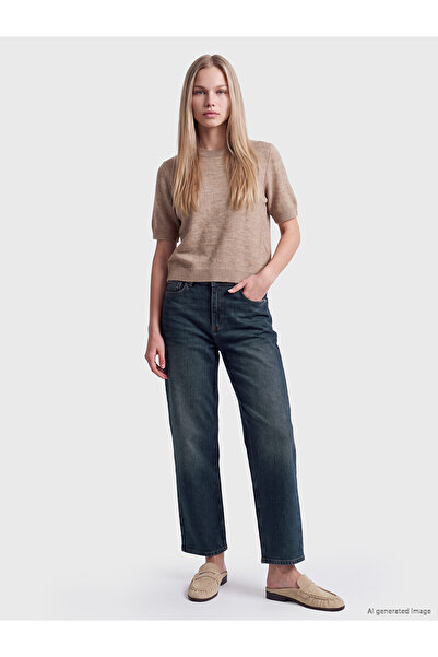 LC Waikiki Alita City Lcw Jeans with a Difference in Color Indigo Denim Strai...