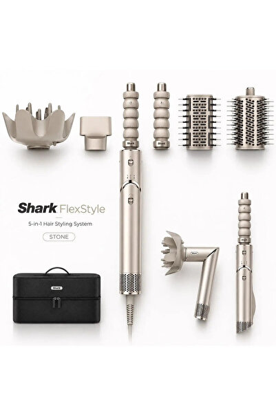 Shark FlexStyle 5-in-1 Stone Premium Saç Kurutma ve Şekillendirme Seti, 1400 ...