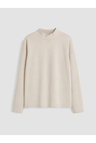 LC Waikiki Two Mt Shop Quality Lcw Kids Gray Turtleneck Girls' T-Shirt