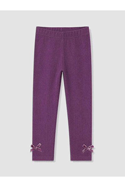 LC Waikiki Nevavm Farkıyla Lcw Kids Purple Ribbed Straight Super Skinny & Ext...
