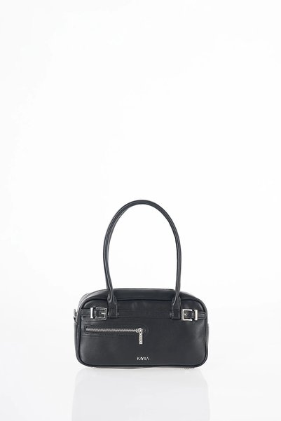 Kayra Belt Detailed Shoulder Bag Black