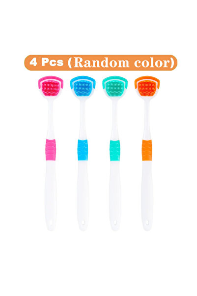 Choice 4Pcs(Random color) Vaclav 1Pc/4Pcs/8Pcs Silicone Tongue Scraper For Or...
