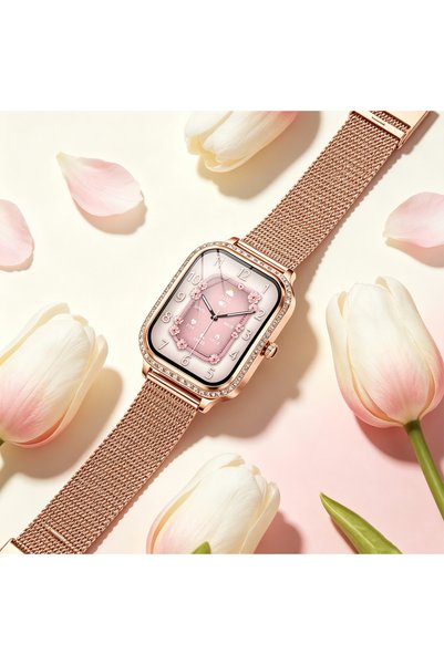 RollsTimi MK88 diamond-encrusted Milan steel belt ladies smart watch
