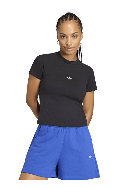 adidas KQ6700 ESS SLIM TEE Siyah Bisiklet Yaka Dar Düz Kadın T-Shirt