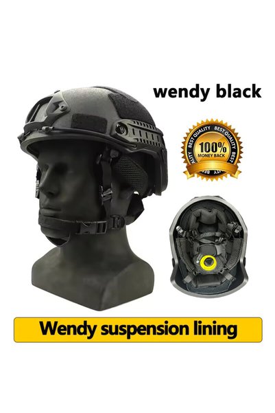 Choice L 52-60cm Wendy-Black FAST Tactical Helmet Kevlar High-Quality Fast Ta...