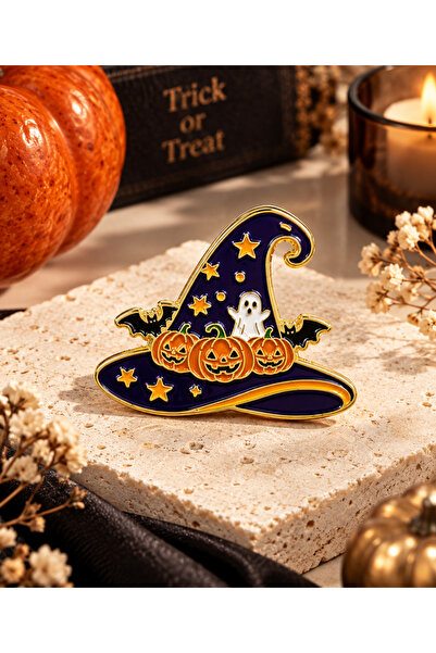 LWP Shop Pumpkin Season Witch Hat Broş