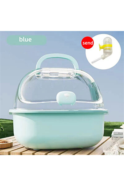 Choice Blue Transparent Handheld Hamster Cage Outdoor Large Space Golden Retr...