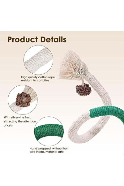 Arabest Sisal Rope Cat Toys, 3 Pack Bite-Resistant Catnip Toys