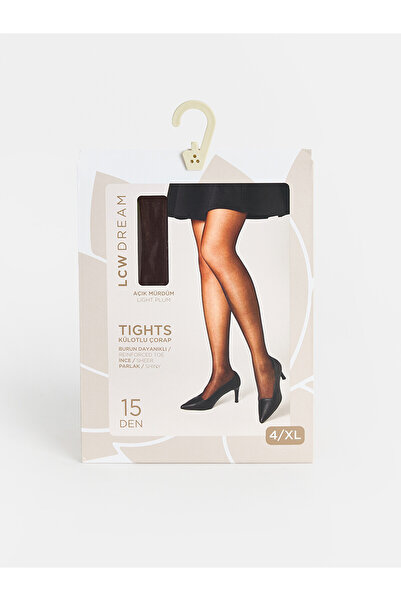 LC Waikiki Alita City Lcw Dream Plum Plain Women's Pantyhose with a Difference