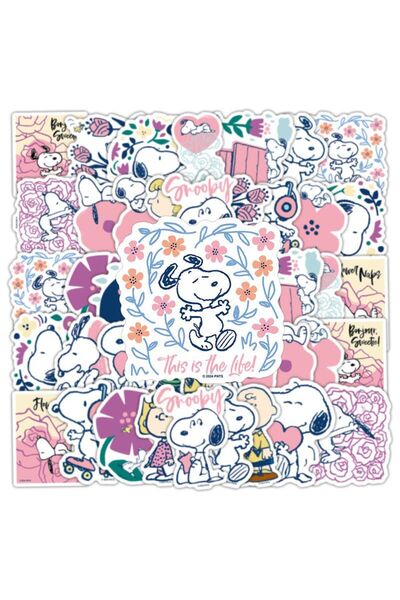 BANDAI 50 100PCS Cartoon Animation Snoopy Stickers Decoration DIY Phone Noteb...