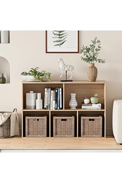 Arabest Wooden Cube Storage Organizer with Closed Back Panel,Bookshelf, Displ...