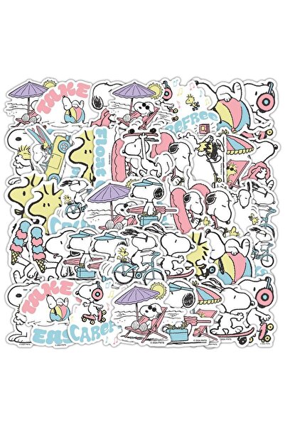 BANDAI 50 100PCS Cartoon Animation Snoopy Stickers Decoration DIY Phone Noteb...