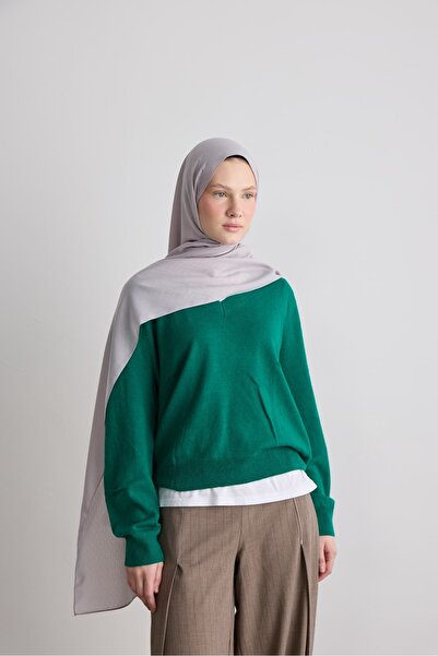 Modakaşmir Honeycomb Pattern Silky Jacquard Shawl