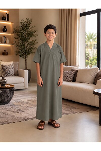 Generic Brand ثوب نوم ولادي أبو سبعة قماش بارد وتصميم مريح للاستخدام اليومي –...