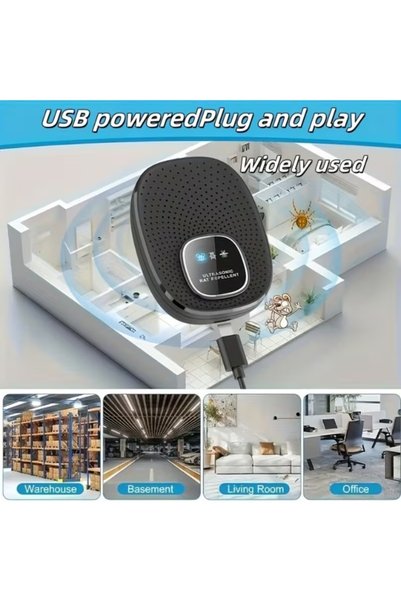 mtaha جهاز طارد الفئران والحشرات المطور 2025 بالموجات فوق الصوتية - وصلة USB، مكافحة القوارض والصراصير والبرص، آمن ومنزلي (Electronic Pest Repeller).