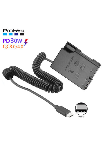 PROBTY EP-5A USB-C Cable EN-EL14 Dummy Battery for Nikon P7800 P7100 D5600 D5...
