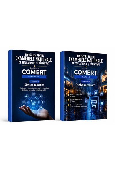 OEM Titularizare și Definitivat- COMERT – Profesori Vol 1 Sinteze+ vol 2 Subi...