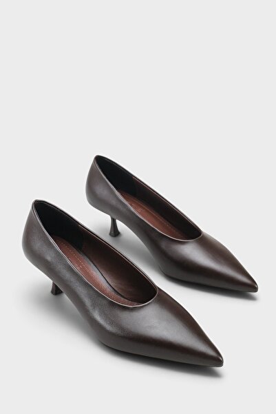 Capone Outfitters Julianna Short Heeled Metal Buckle Stiletto Shoes