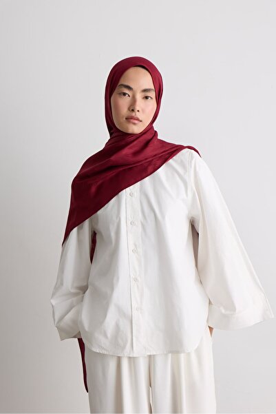 Modakaşmir Leaf Pattern Silky Jacquard Shawl