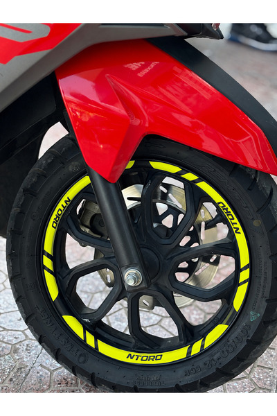 Banxtre 12 Pieces Wheel Rim Stripe Sticker Set for Tvs Ntorq 125 (Front Rear ...