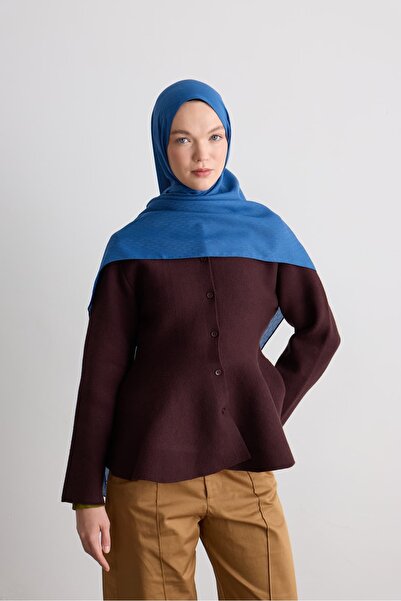 Modakaşmir Honeycomb Pattern Silky Jacquard Shawl