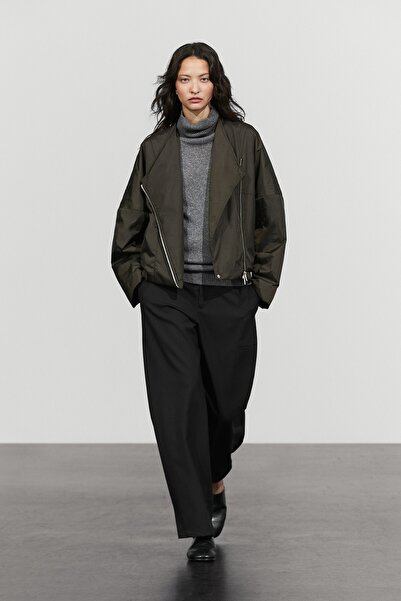 Massimo Dutti Hafif kapitone süet bomber ceket