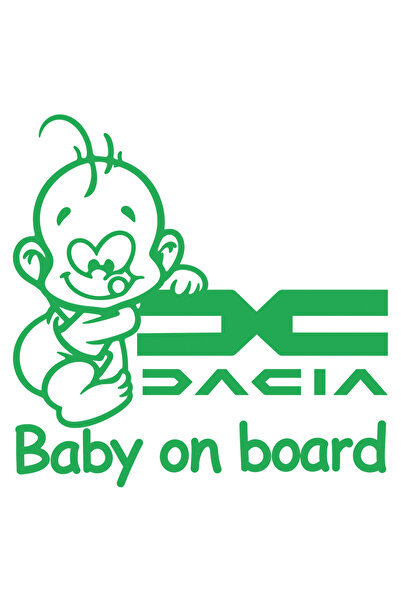 Oracal Autocolant Dacia Baby on Board – Emblemă nouă Dacia, Baby on Board - 1...