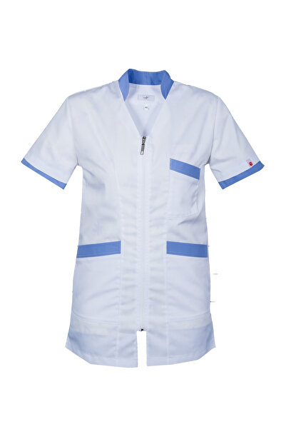Medfit Halat medical de damă S-line IV -S-alb cu dungi albastre