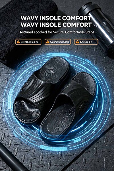 Al-Riyadh Foot Studio Versatile Gym Slides - Shock-Absorbing Sole for Home & ...