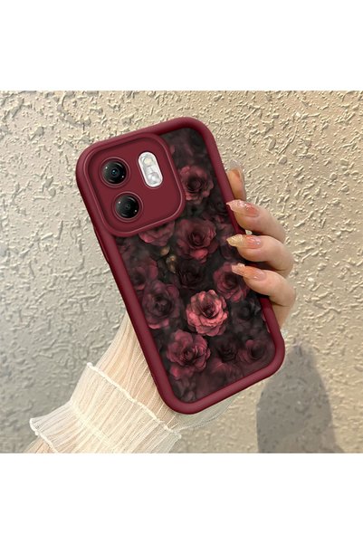 ARTISHELL Infinix Smart 9 Uyumlu Şık Vintage Gül Baskılı Koruyucu Telefon Kılıfı