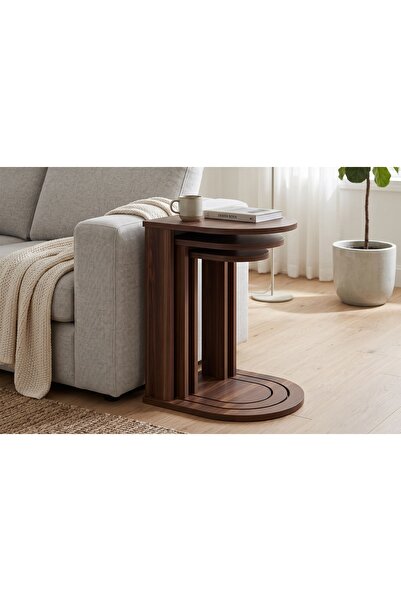Vivense LOOP ZİGON SEHPA, CEVİZ