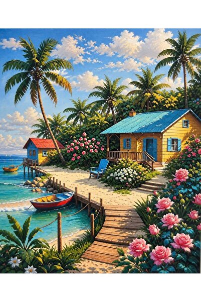 iğne izi 5d Elmas Boncuk Taş Işleme Mozaik Goblen Kit 40x50cm GC88712 Diamond...