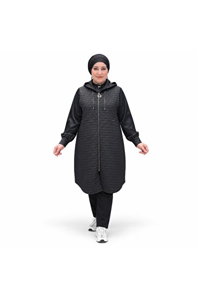 Ferace Women's Plus Size Stone Embroidered Quilted Vest