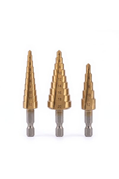 Handy Set 3 burghie in trepte pentru metal, HSS, 4-20 mm, prindere hexagonala...