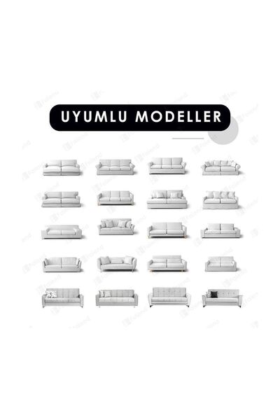 bibaha Jakarli Taş Desen Lastikli 3 kişilik Koltuk Örtüsü Kaymaz,Esnek,Yıkanabilir koltuk kılıfı Çekyat Kanepe Kılıfı