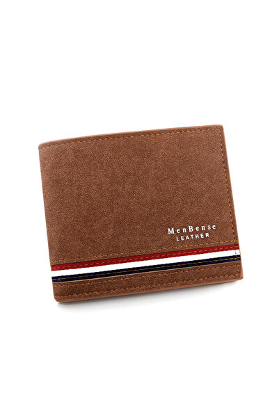 Choice Light Brown Short Men Wallets Zipper Coin Pocket Slim Card Holders Lux...