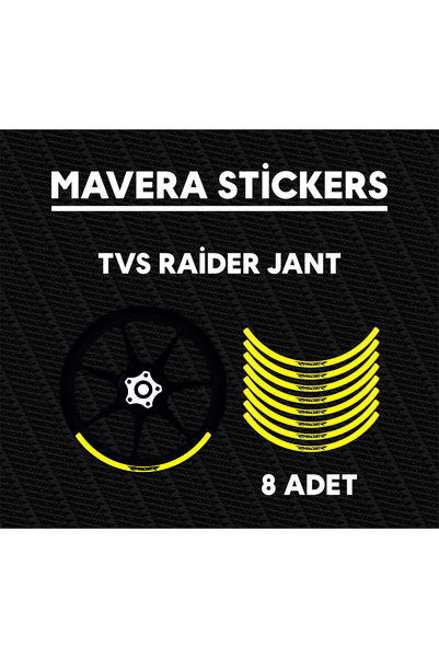 Mavera Stickers Radier Written Wheel Rim Strip Sticker Label for Tvs Raider (...