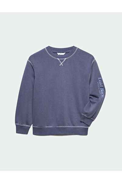 Marks & Spencer Pamuklu Bisiklet Yaka Çocuk Sweatshirt