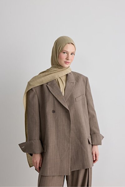 Modakaşmir Oval Pattern Silky Jacquard Shawl
